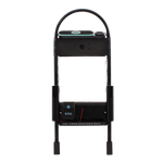 Back view of Power Rac with rod holders, battery case, and LED light strip below shelf.