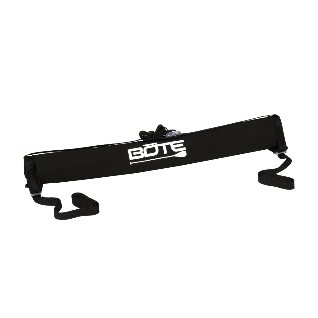 Black tailgate pad with the BOTE logo in white