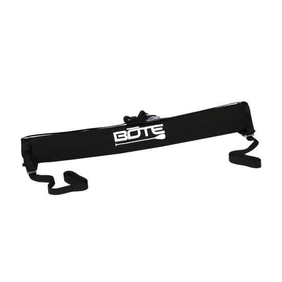 Black tailgate pad with the BOTE logo in white