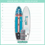 Size Chart for the Breeze Aero 11′6″ Native Eclipse Inflatable Paddle Board