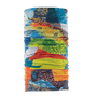 Native Patchwork Face Mask displayed over cylinder