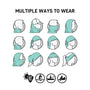 Multiple ways to wear the Native Whale Shark Face Mask. Face mask is UPF 50+ rated and great for outdoor water activities.