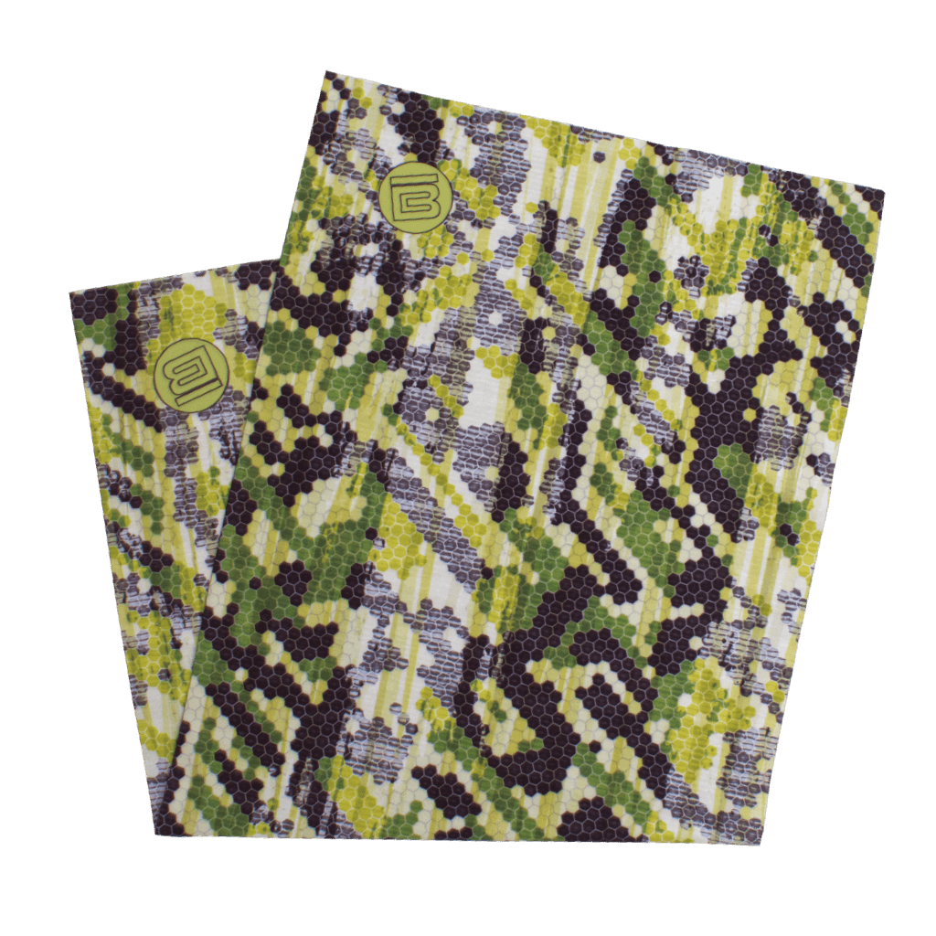 Verge Camo Face Mask folded over itself