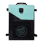 Front view of the Highwater Tackle Pouch Seafoam with angled mint flap and BOTE logo pocket.