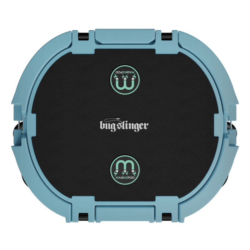 Top view of the Kula 10 cooler in steel blue