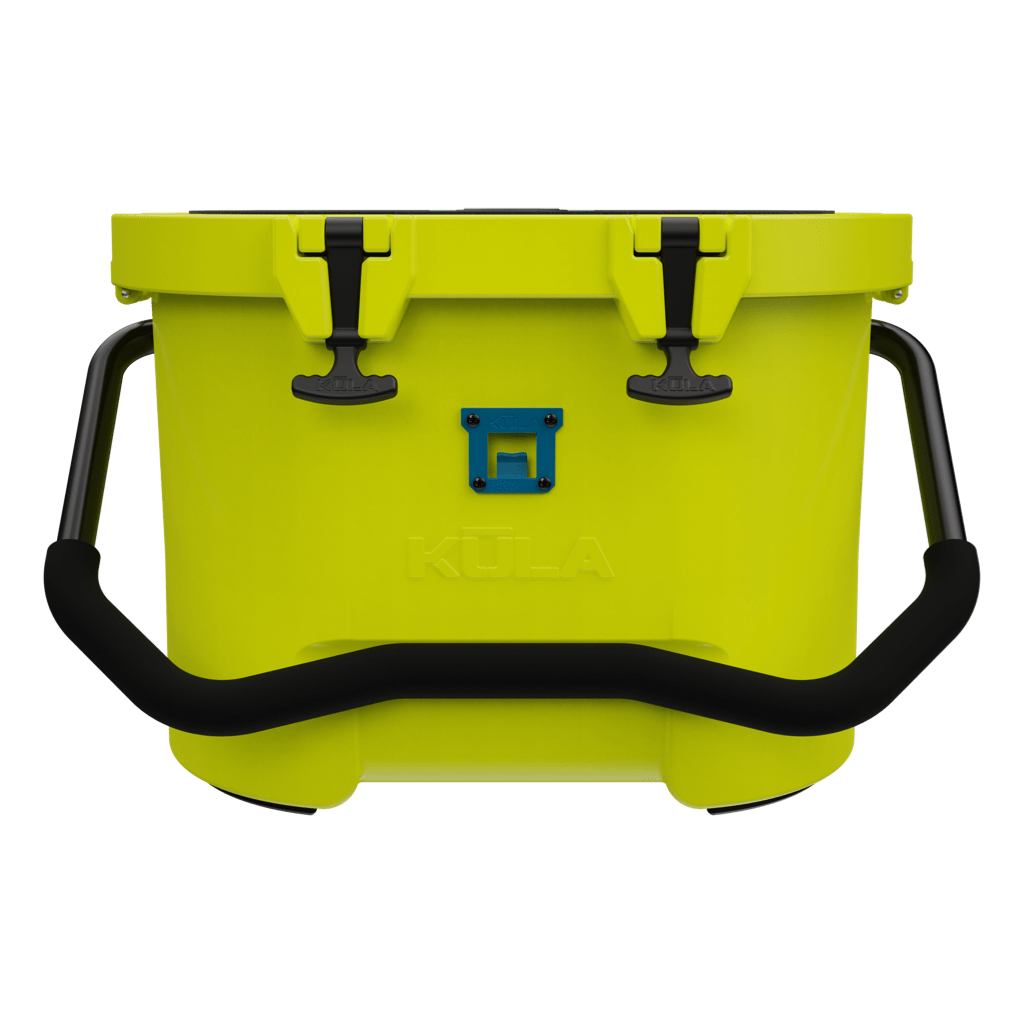 Front view of the Kula 10 cooler in citron