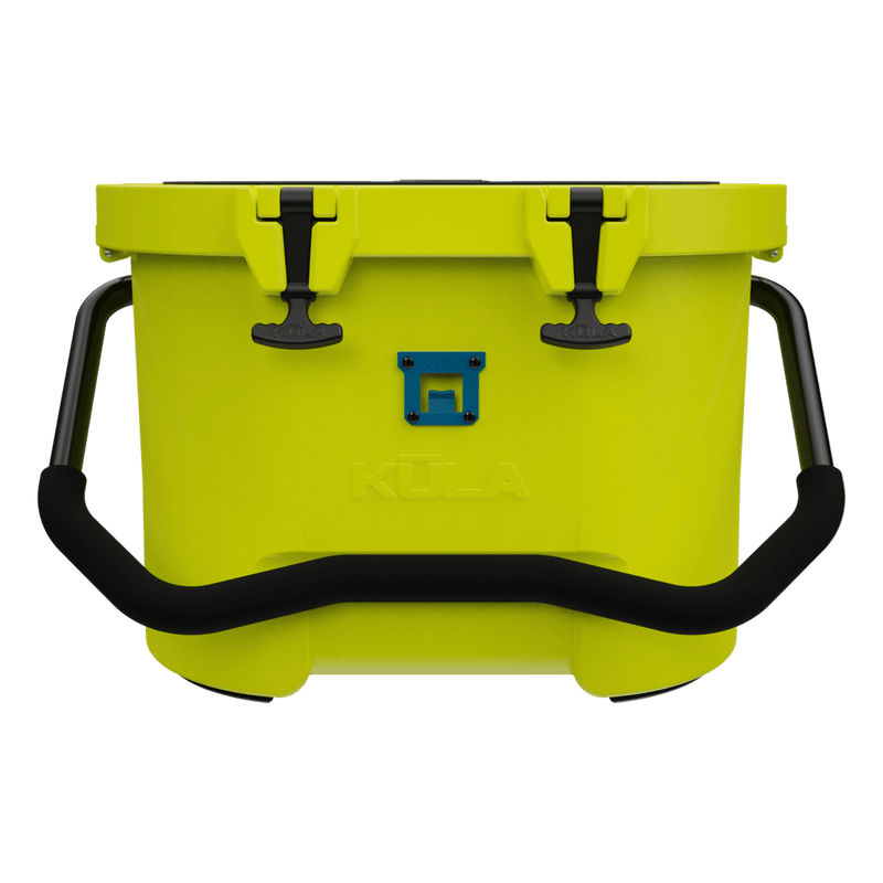 Front view of the Kula 10 cooler in citron