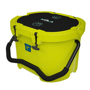 Top angled view of the Kula 10 cooler in citron