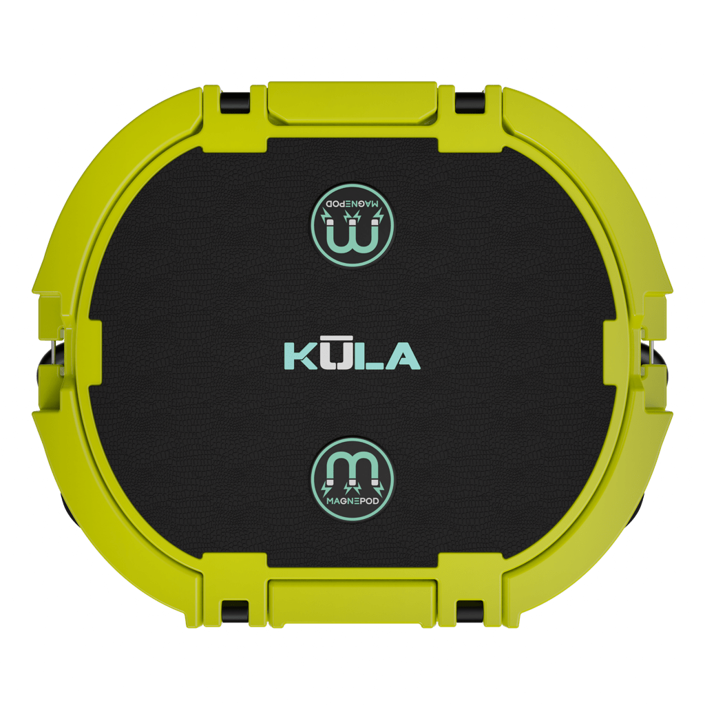 Top view of the Kula 10 cooler in citron