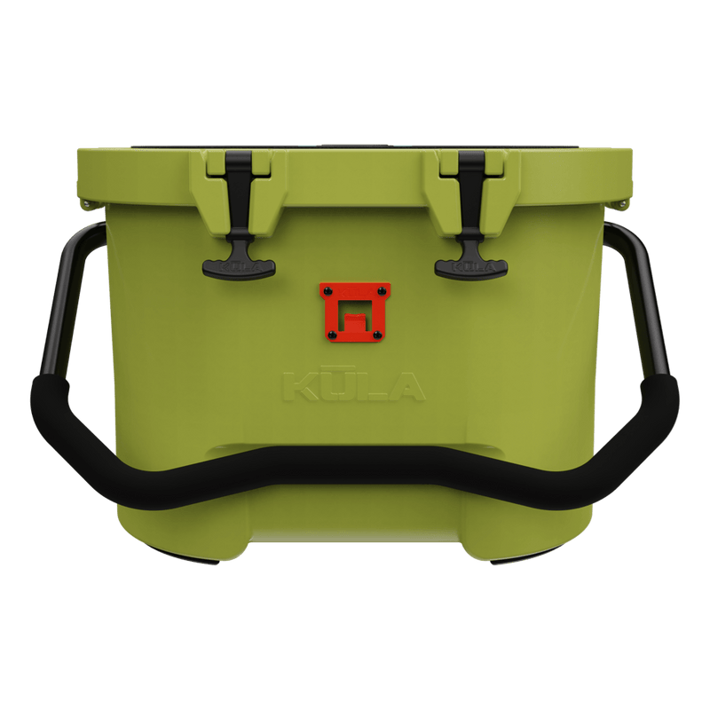 Front view of Kula 10 cooler in olive