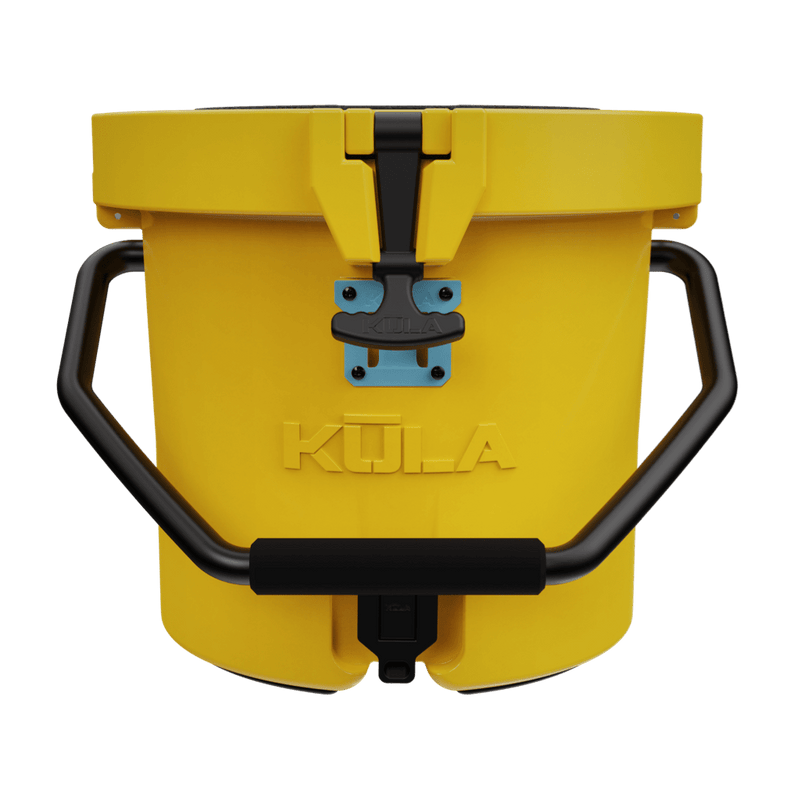 Front view of the Kula 2.5 cooler in yellow
