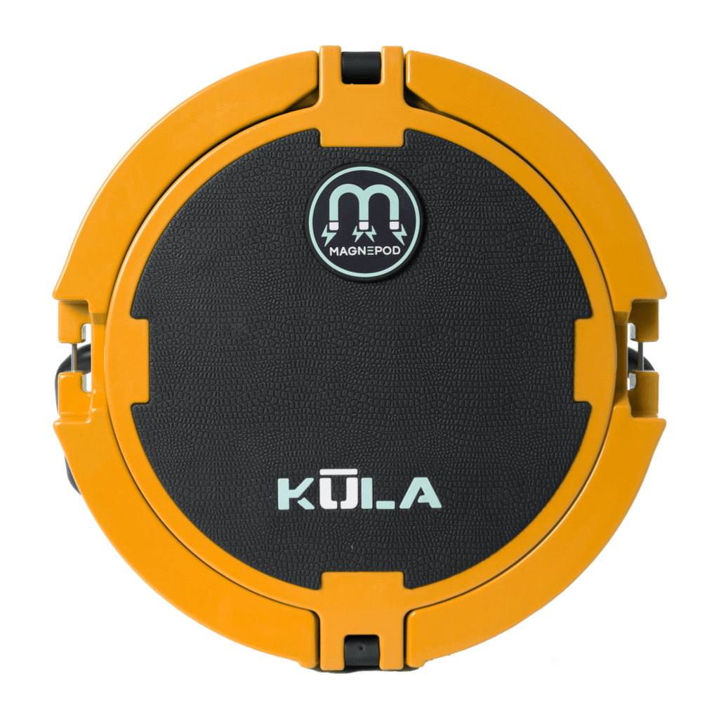 Top view of the Kula 5 cooler in yellow