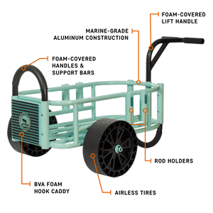 berkley beach fishing cart Angler's Fish-N-Mate with Poly Wheels Included rod holders can be used for fishing rods Berkley Fishing Cart Available now
