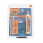 Front view of the 24g Automatic PFD Rearming Kit in retail packaging with CO₂ cylinder visible.