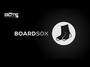 The BOTE Board Sock provides protection from the sun. Slip it on for the car ride, or whilte boards are on the beach after a race, paddle or surf session. Constructed from Heavy Duty Anti-UV 4-Way Stretch Material, the sock will stretch to fit boards from 10.5' to 14'. Secure it to your board with the cinching draw string. Also included is the Board sock carrying bag, the bag rolls up and fits nicely away. The bag also doubles as a paddle blade cover.