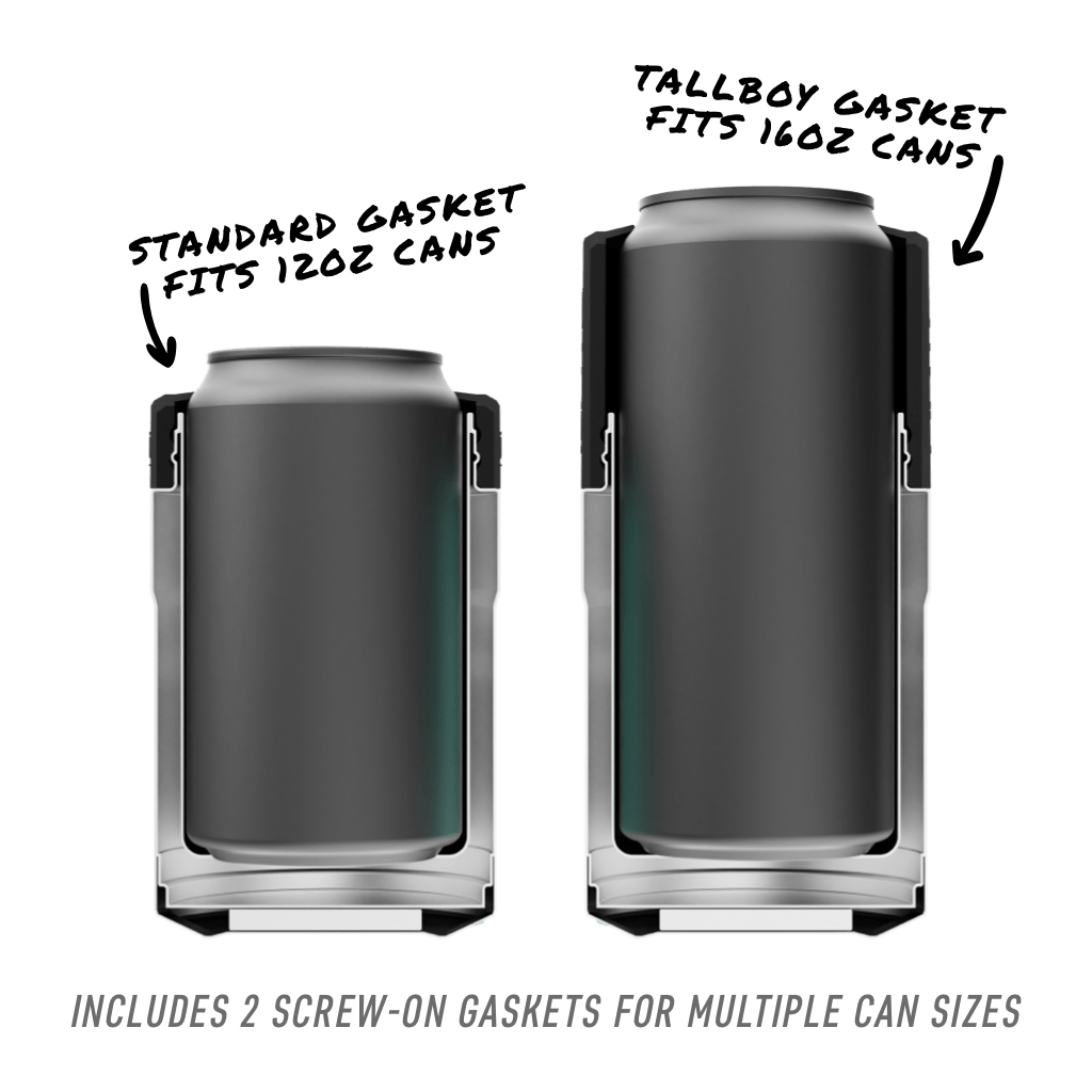 A detailed image of the MAGNEChill Can Cooler Switch Yellow, showing its design and key features.